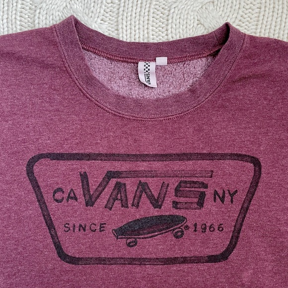 🌼2 for $20🌼 Vans Burgundy Pullover Sweatshirt - Picture 2 of 7